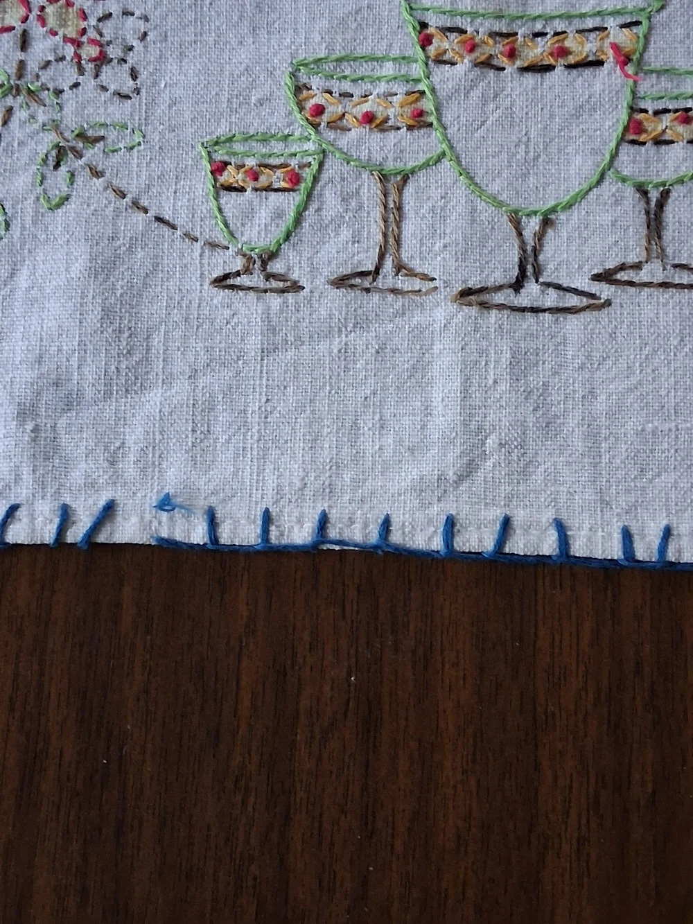 Vintage hand stitched